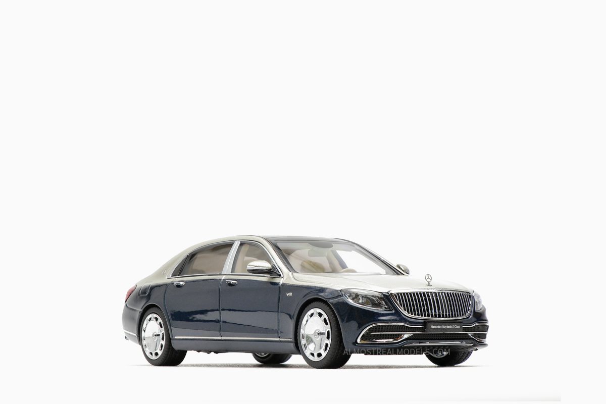 Mercedes-Maybach S-Class – 2019 – Anthracite Blue/Aragonite Silver 1:43 by Almost Real