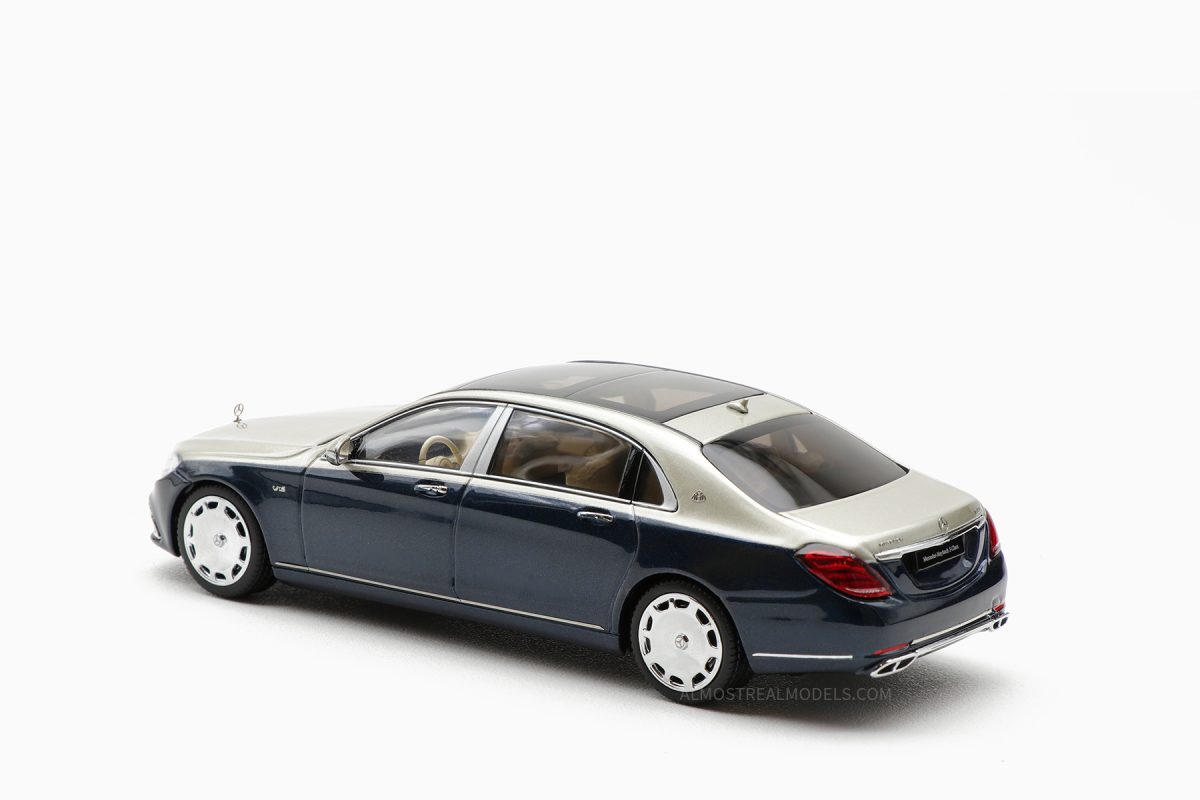 Mercedes-Maybach S-Class – 2019 – Anthracite Blue/Aragonite Silver 1:43 by Almost Real