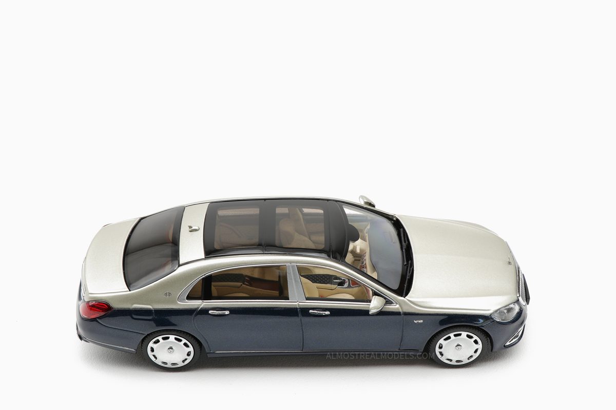 Mercedes-Maybach S-Class – 2019 – Anthracite Blue/Aragonite Silver 1:43 by Almost Real