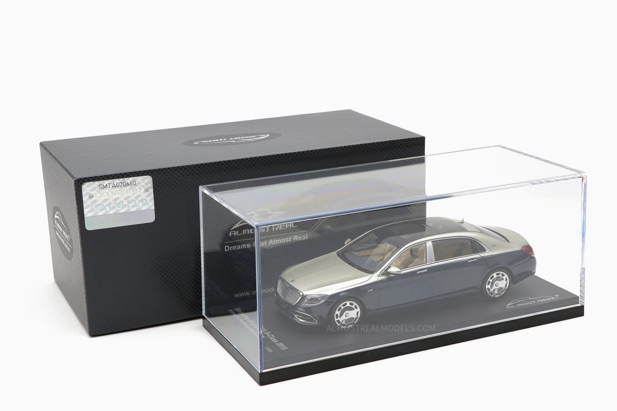 Mercedes-Maybach S-Class – 2019 – Anthracite Blue/Aragonite Silver 1:43 by Almost Real