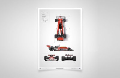 McLaren M23 1976 James Hunt Blueprint - Print