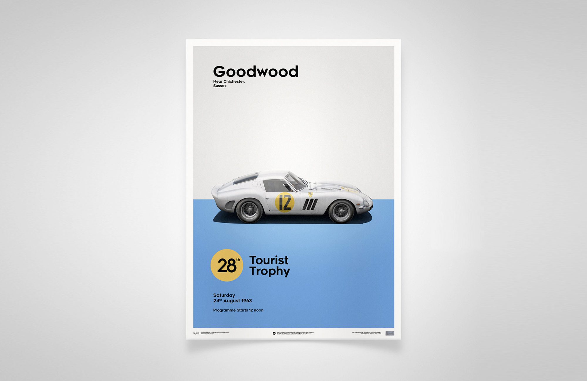 Ferrari 250 GTO – Goodwood Poster White – Print 1