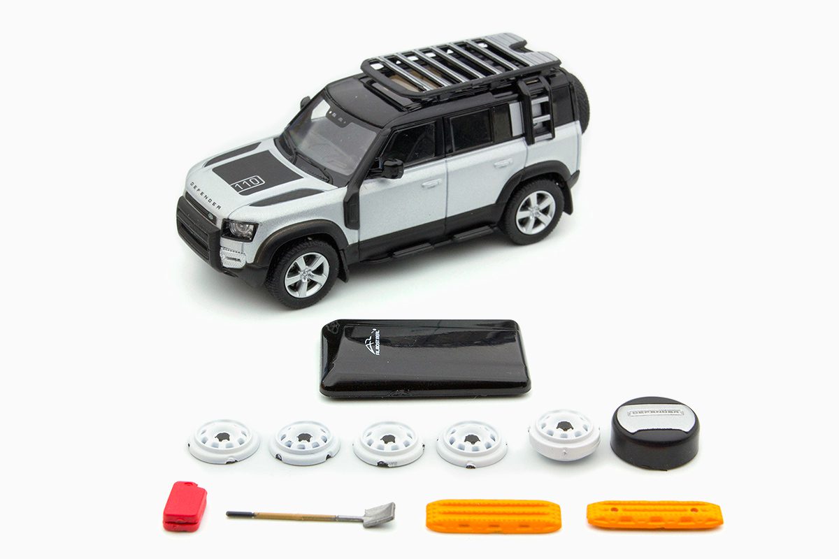 9-Car Set Land Rover Defender 110 & 90 1:64 by Almost Real