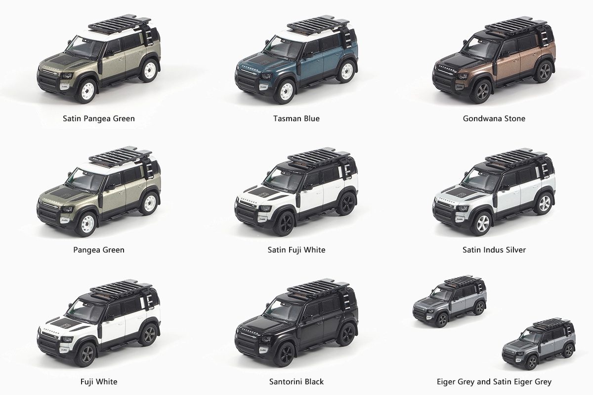 les plakboek zege 9-Car Set Land Rover Defender 110 & 90 1:64 by Almost Real | MYDIECASTCARS