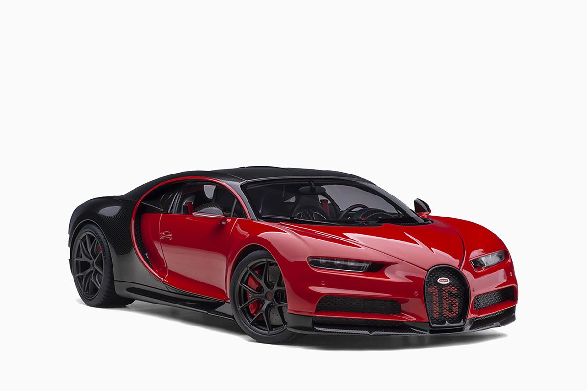 Bugatti Chiron Sport 2019, Red/Carbon Diecast Car