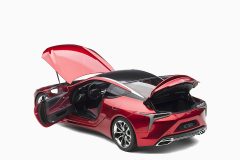 Lexus LC 500, Radiant Red Metallic/Dark Rose Interior 1:18 by AutoArt