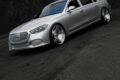 Screenshot of an Instagram post showing a real silver Mercedes-Maybach S-Class