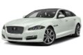 Stock photo of a real white Jaguar XJL luxury saloon