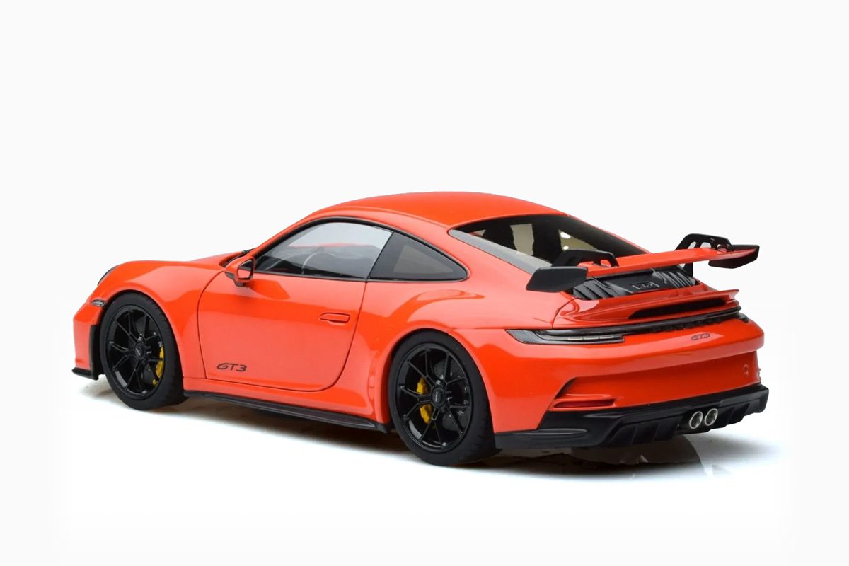 Norev Porsche 911 992 GT3 Coupe Orange 1/18 Diecast Car