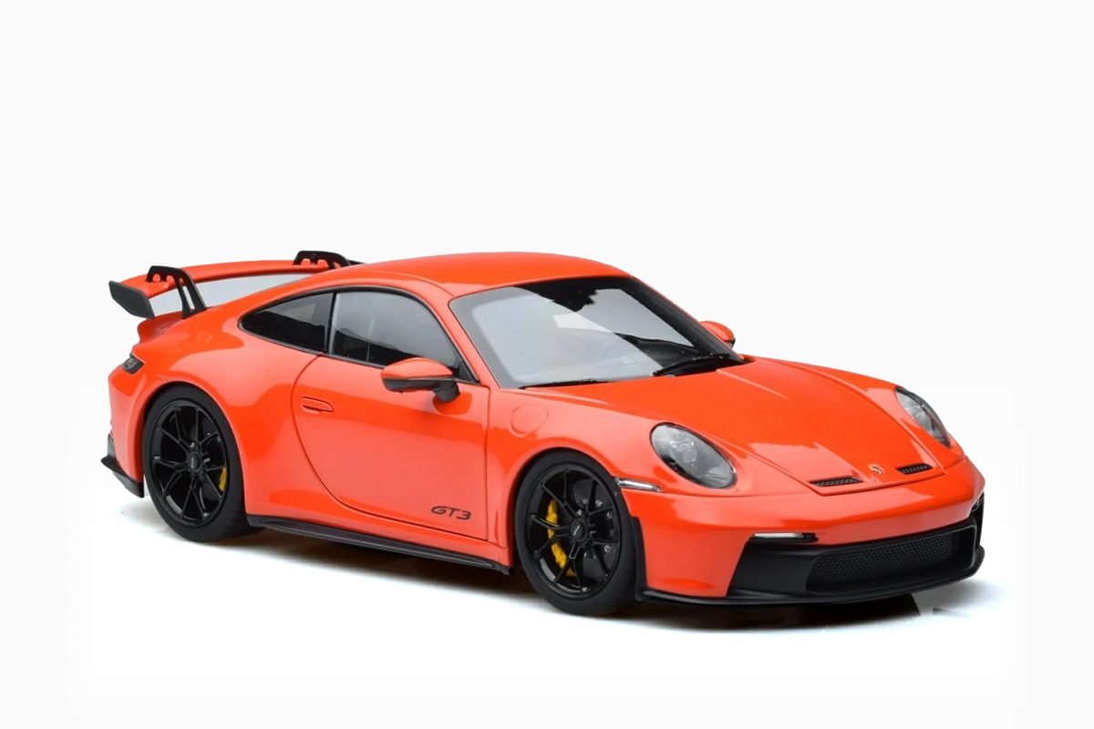 Norev Porsche 911 992 GT3 Coupe Orange 1/18 Diecast Car