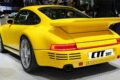 Real RUF CTR 2017 in Blossom Yellow at a motor show, rear view