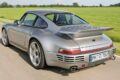 Real silver RUF CTR driving on a country road, rear view
