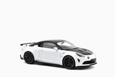Alpine A110 R 2024, Pearl White Metallic with Carbon Hood and Top 1:18 by Norev