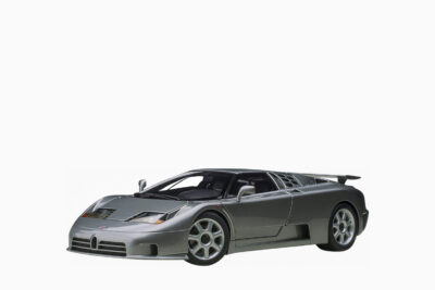 Bugatti EB110 SS Super Sport Grigio Metalizzatto, Silver Metallic with Silver Wheels 1:18 by AUTOart