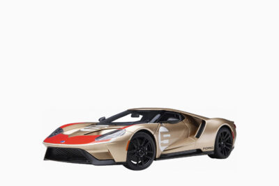 Ford GT Heritage Edition #5 "Holman Moody", Gold Metallic with Red and White Graphics 1:18 by AUTOart
