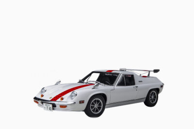 Lotus Europa Special, White with Red Stripe and Graphics "The Circuit Wolf" 1:18 by AUTOart