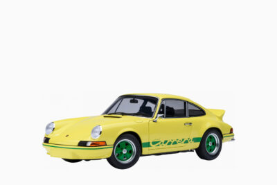 Porsche 911 Carrera 2.7 RS, Light Yellow with Green Stripes and Wheels 1:18 by AUTOart