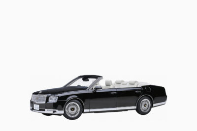 Toyota Century Open Car Convertible RHD (Right Hand Drive), Black with White Interior 1:18 by AUTOart