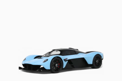 Aston Martin Valkyrie 2023, Light Blue with Black Top 1:18 by GT Spirit