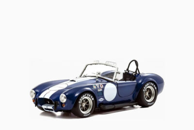 Shelby Cobra 427 S/C, Blue with White Stripes and Race Graphics 1:18 by Kyosho