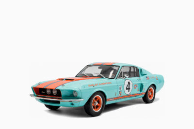 Shelby GT500 #4 "Gulf Racing Tribute" 1967, Light Blue with Orange Stripes 1:18 by Solido