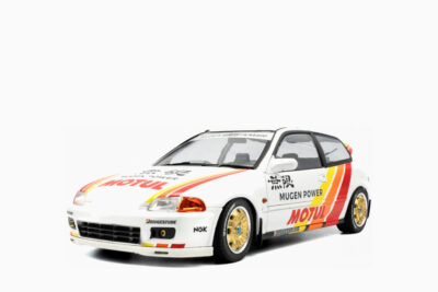 Honda Civic (EG6) RHD (Right Hand Drive) "Mugen 1991, Racing" White with Stripes 1:18 by Solido