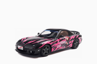 Mazda RX7 (FDRS) RHD (Right Hand Drive) "Itasha Club" 1994, Black Metallic with Pink Graphics 1:18 by Solido