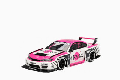 Nissan "LB-Super Silhouette" S15 SILVIA RHD (Right Hand Drive) #99 "Auto Finesse - SEMA 2023", White and Pink 1:18 by Top Speed