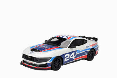 Ford Mustang Dark Horse #24 "Ford Performance Racing School", White with Graphics 1:18 by Top Speed