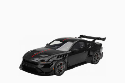 Ford Mustang GTD, Shadow Black with Red Stripe 1:18 by Top Speed