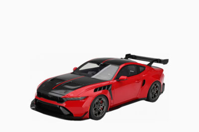 Ford Mustang GTD Race, Red and Carbon Fiber with Red Stripe 1:18 by Top Speed